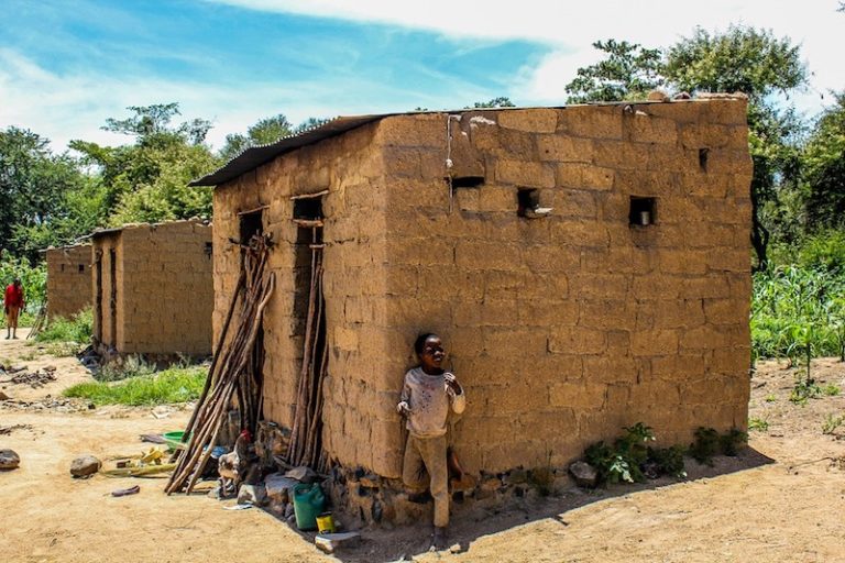 Mozambique African Poor Hovel Black Poverty