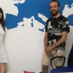 Laura y yo voluntarios españoles en italia